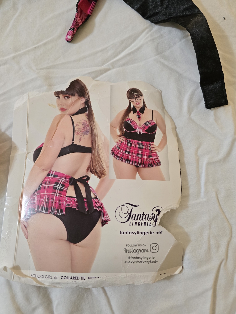 Pink Plaid Push-Up Babydoll Chemise - Vanity Fair